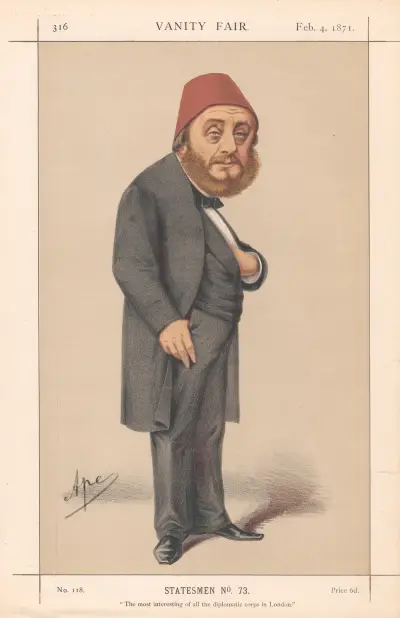 Ambassadors of England; The most interesting of all the Diplomatic Corps in London, Mr. Musurus, 4 February 1871, Carlo Pellegrini