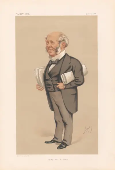 Bankers and Financiers. ‘Piety and Banking’. The Hon. Arthur Fitzgerald Kinnaird. 15 January 1876 av Carlo Pellegrini