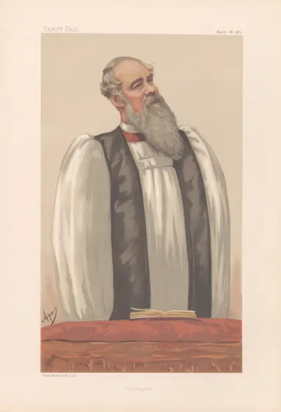 Clergy. ‘Liverpool’. Rev. John Charles Ryle, Bishop of Liverpool. 26 March 1881, Carlo Pellegrini