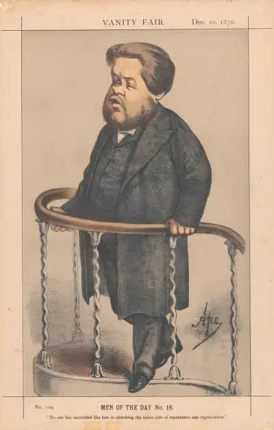 Clergy. ‘No one has suceeded like him in sketching the comic side of repentance and regeneration’. Charles Spurgeon. 10 December 1870, Carlo Pellegrini