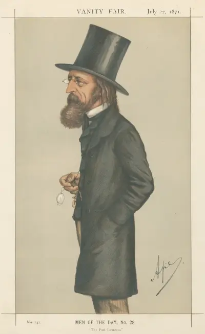 Literary; ‘The Poet Laureate’, Lord Alfred Tennyson, July 22, 1871, Carlo Pellegrini