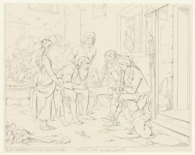 He took his place once more on the bench at the inn-door av Felix Octavius Carr Darley
