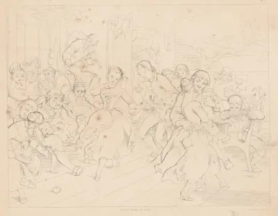 Scene at a dance av Felix Octavius Carr Darley