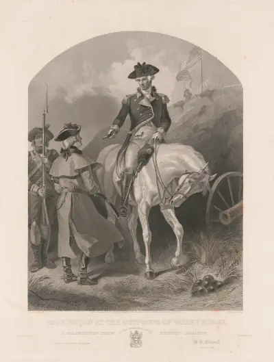 Washington at the outposts of Valley Forge av Felix Octavius Carr Darley