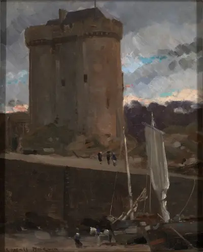 La Tour de Solidor at St. Severin, Normandy von James Carroll Beckwith