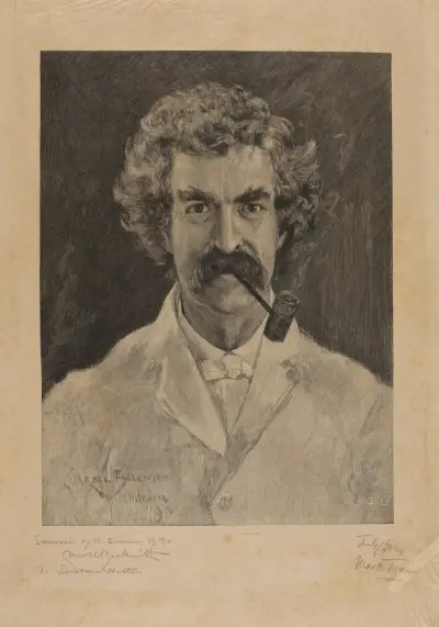 Mark Twain. von James Carroll Beckwith