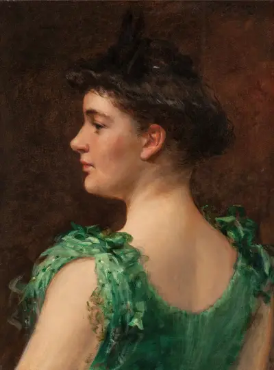 The Green Dress von James Carroll Beckwith