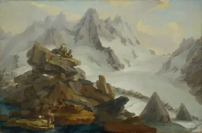 Glacier Lauteraar av Caspar Wolf