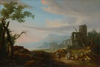 Landscape with Ruins av Caspar Wolf