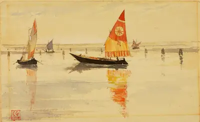 Sailboats (Venice) av Cass Gilbert