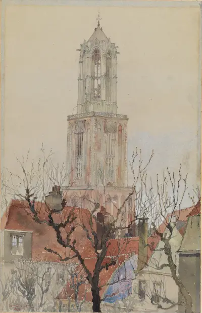 Tower of the Cathedral of Utrecht, Holland av Cass Gilbert