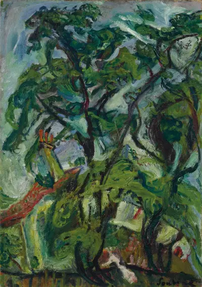 Gourdon sur Vence av Chaïm Soutine