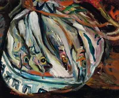 Nature morte aux poissons av Chaïm Soutine