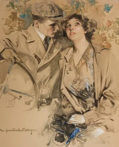 A Modern-Day Motoring Couple av Howard Chandler Christy
