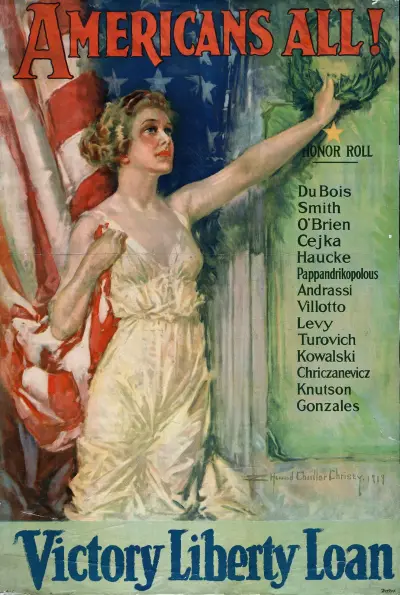 Americans All! Victory Liberty Loan av Howard Chandler Christy