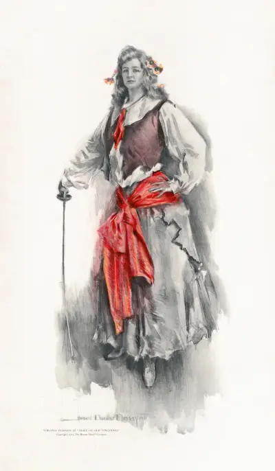 Virginia Harned as ‘Alice of old Vincennes’, 1902 – nr 2 av Howard Chandler Christy