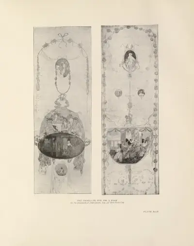 Two Panels on Silk for a Room – Nr. 1, Charles Conder