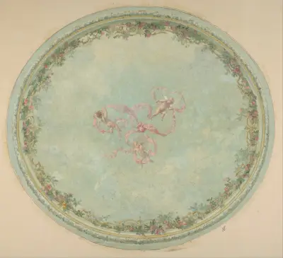 Ceiling Design for the Pless Chateau, Silesia av Jules-Edmond-Charles Lachaise