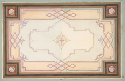 Design for a ceiling – nr 6 av Jules-Edmond-Charles Lachaise