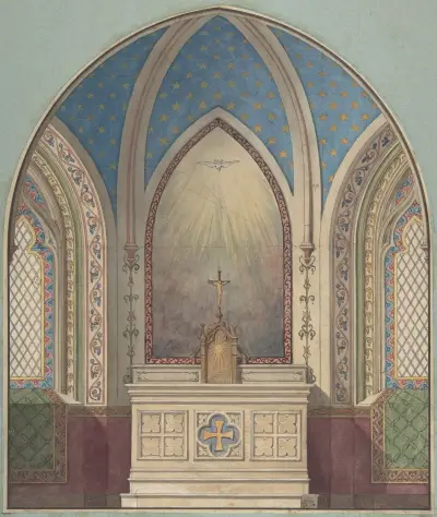 Design for Altar, Saint Clotilde av Jules-Edmond-Charles Lachaise