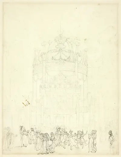 Study for Vauxhall Garden, Augustus Charles Pugin
