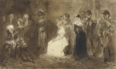 Prinses Elisabeth van Frankrijk in de gevangenis, 10 mei 1794 av Charles Rochussen