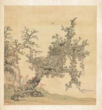 An Ancient Tree av Chen Hongshou