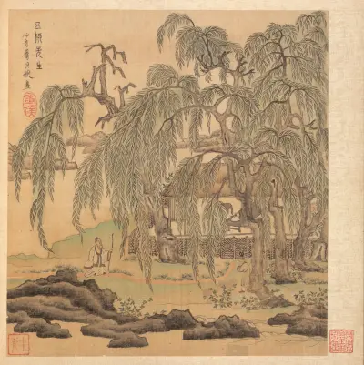 Mr. Five Willows (Wuliu), Tao Yuanming av Chen Hongshou