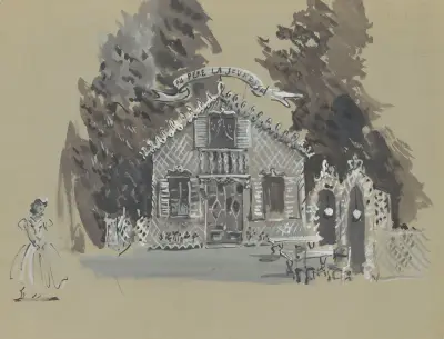Auberge du Père La Jeunesse – maquette de décor von Christian Bérard