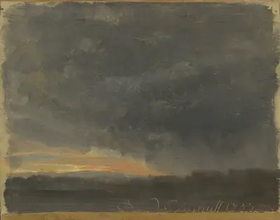 Storm Clouds with Rain av Johan Christian Dahl