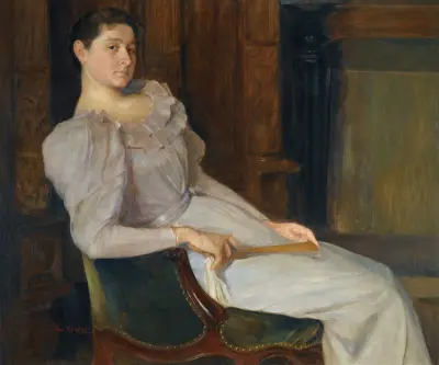 Girl In White von Christian Krohg