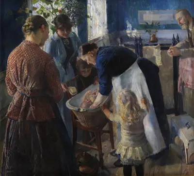 In the Tub von Christian Krohg