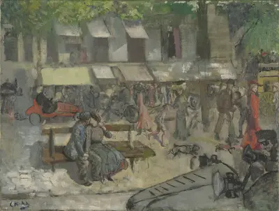 Scene from a Street in Paris von Christian Krohg