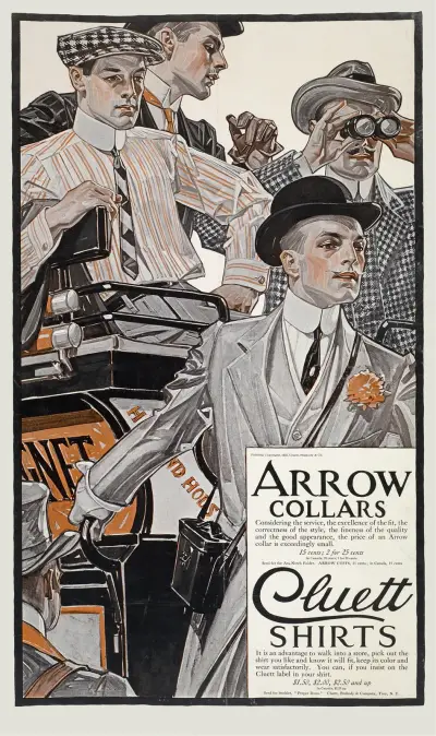 Límce Arrow. Košile Cluett, 1910, Joseph Christian Leyendecker