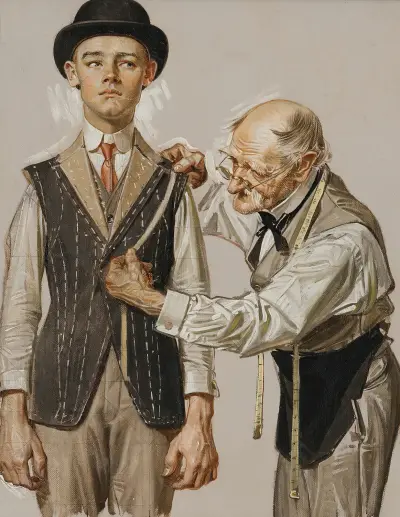 Fitted for a Suit, Joseph Christian Leyendecker