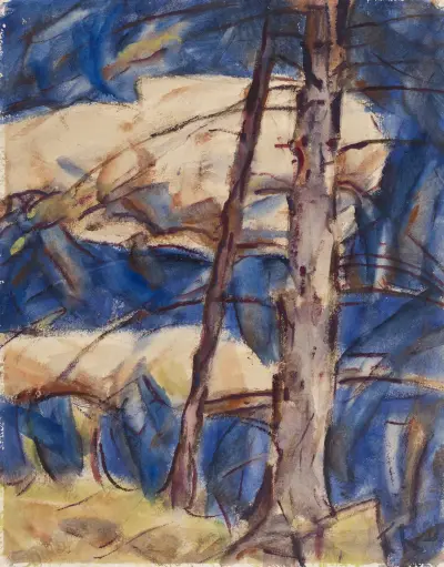 Nur Nadelbäume von Christian Rohlfs
