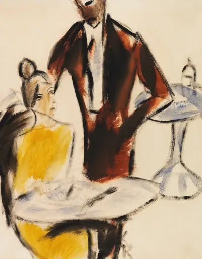 Paar (Szene im Café) von Christian Rohlfs