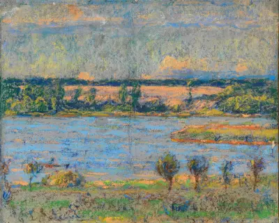 Teich am Abend von Christian Rohlfs