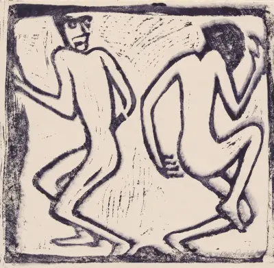 Zwei tanzende Figuren von Christian Rohlfs