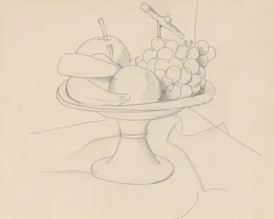 A platter of fruit, Christopher Wood
