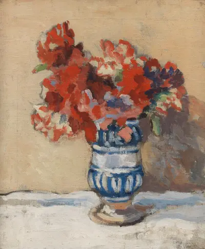 Flowers in a Blue Vase, Christopher Wood