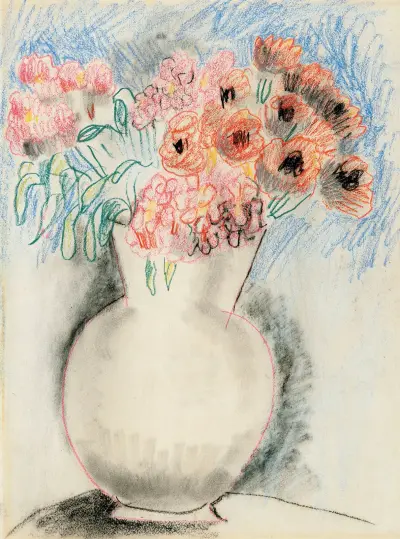 Pink Flowers in a Vase, Christopher Wood