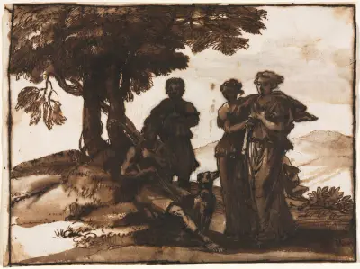Pastoral Scene with Classical Figures av Claude Lorrain