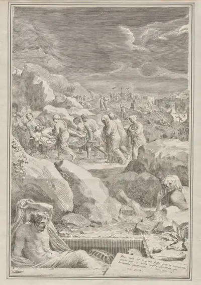 Christ Carried to the Tomb av Claude Mellan