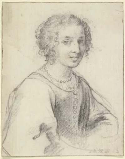 Porträt der Maddalena Corvina av Claude Mellan