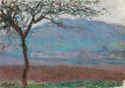 Champ À Giverny av Claude Monet