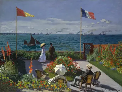 Garden at Sainte-Adresse av Claude Monet