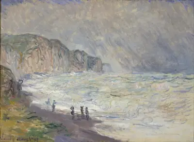 Heavy Sea at Pourville av Claude Monet