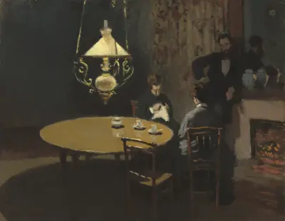 Interior, after Dinner av Claude Monet