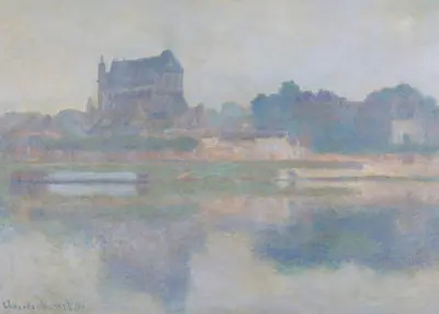 Die Kirche von Vernon, graues Wetter von Claude Monet